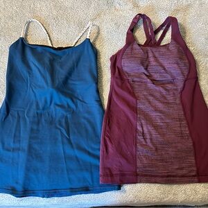 Lululemon Athletica Blue & Purple Tank Tops